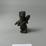 Small Panthetic Statue in the Form of A Feline Creature with a Serpent about His Legs