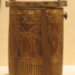 Cylindrical Toilet Box with Swivelled Cover