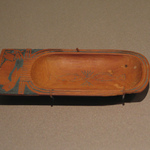 Toilet Dish in Form of Cartouche Containing Fish