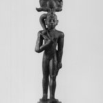 Small Statuette of Horus Wearing an Elaborate Headdress