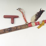 Pipe with Carved Turtle, Buffalo, and Elk