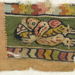 Fragment of Border Showing Flying Genius with Fruit Basket