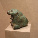 Green Base of a Rhyton in Form of a Roaring Lion
