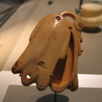 Toilet Dish in Form of Trussed Goose, with Separate Cover