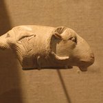 Carving of Head of Snarling Lion and Ram