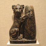 Serpentine Statuette of Seated Lion