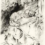 Cat on a Tree Trunk (Katze auf Baumstrunk)