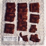 8 Textile Fragments, Unascertainable or Mantle Border Fragments