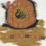 Fragment with Tapestry Roundel with Bird in Center