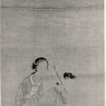 Two Court Ladies Watching a Butterfly