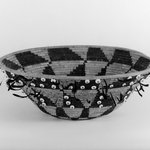 Gift or Jewel Basket with black and red feathers