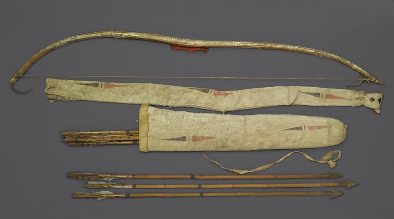 Brooklyn Museum: Bow, Bow Case, Arrows and Quiver