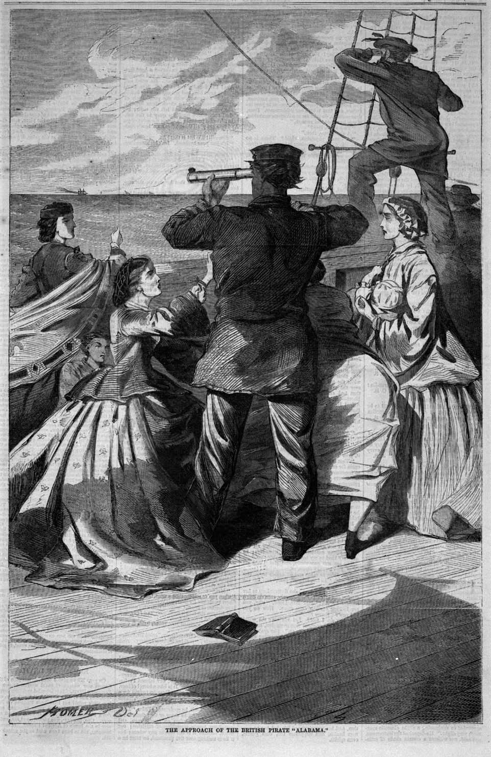 Brooklyn Museum: The Approach of the British Pirate 