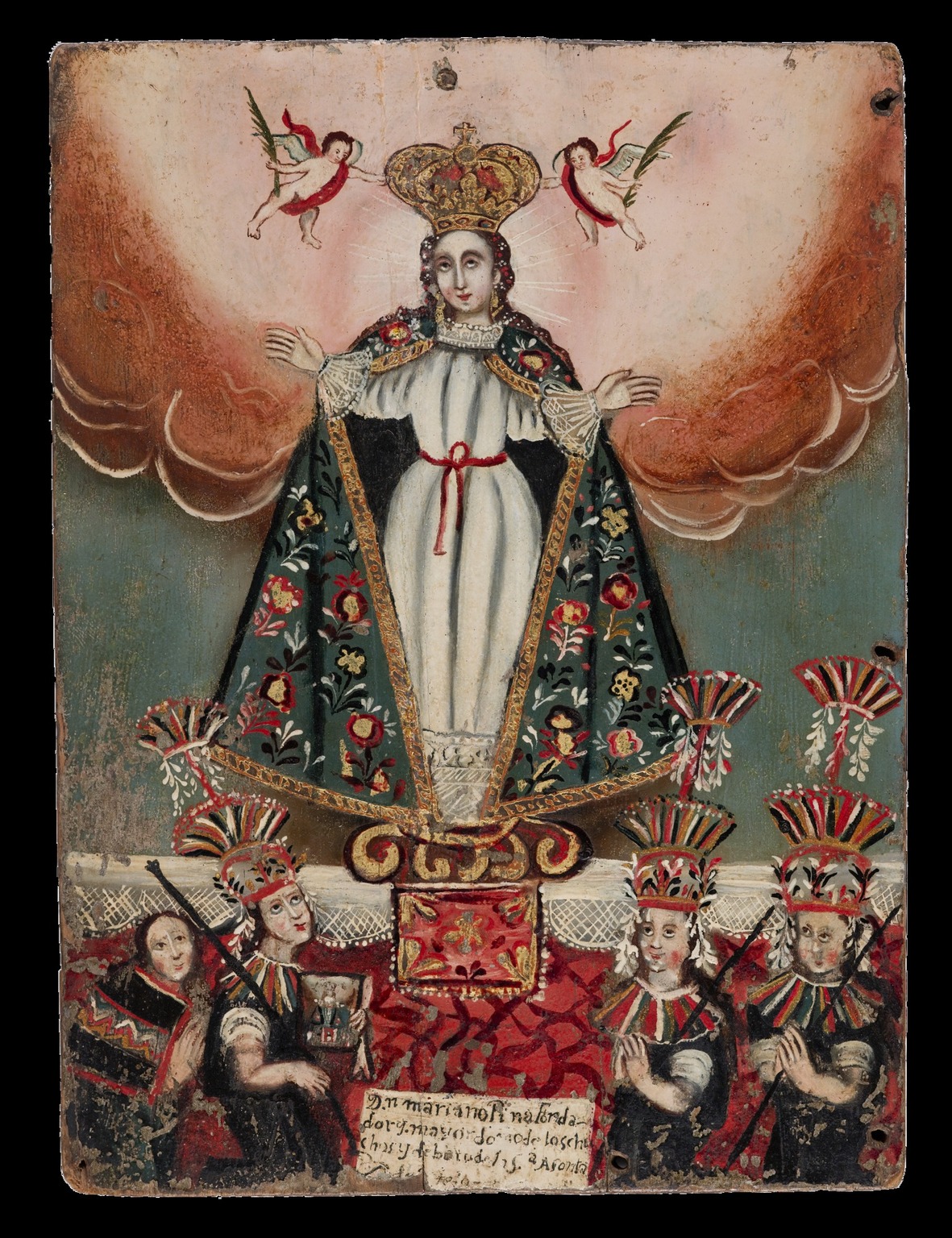 Brooklyn Museum: The Virgin Mary with Indian Donors