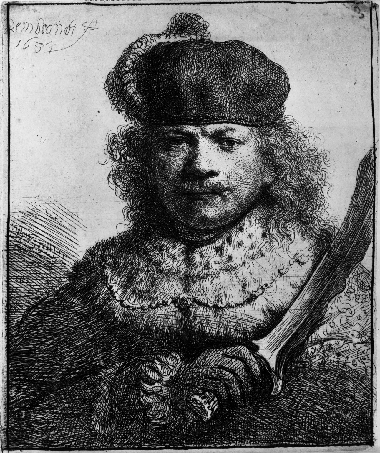 Brooklyn Museum: Self-Portrait with Raised Sabre