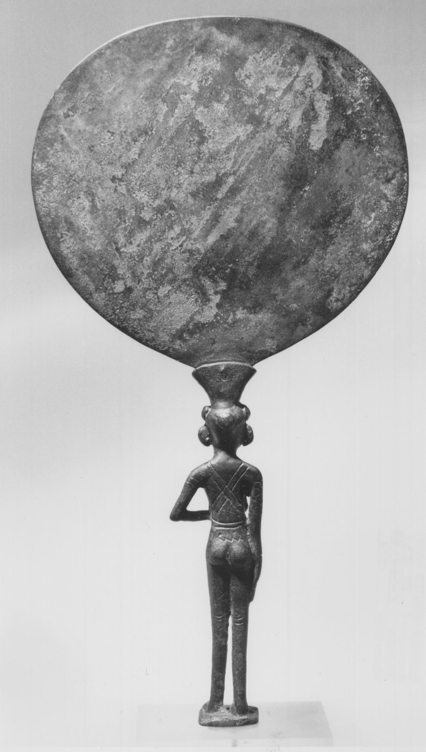 Brooklyn Museum: Mirror with Handle in Form of Girl